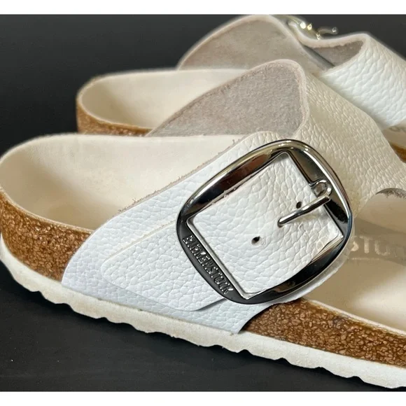 Birkenstock Gizeh Big Buckle Natural Leather White